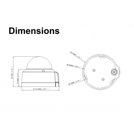 AIO Mini Dome Vandal Proof 5MP Camera - Image 2