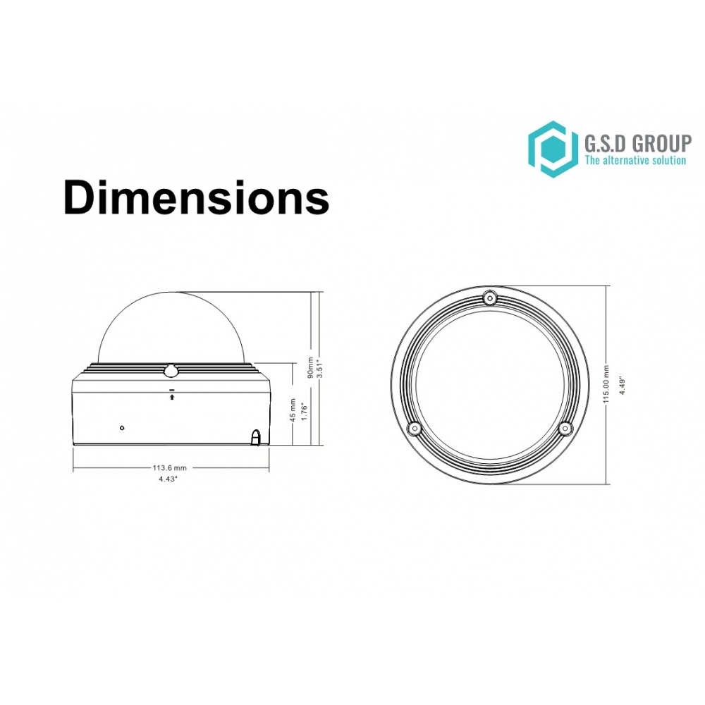 IP Mini Dome Vandal Proof 5MP Camera with AI – Image 3