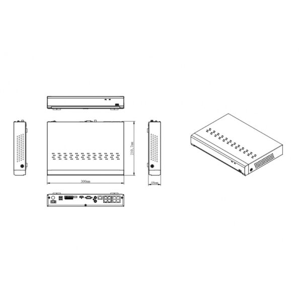 8 Ports NVR Recorder 8MP/4K + HDD - Image 3