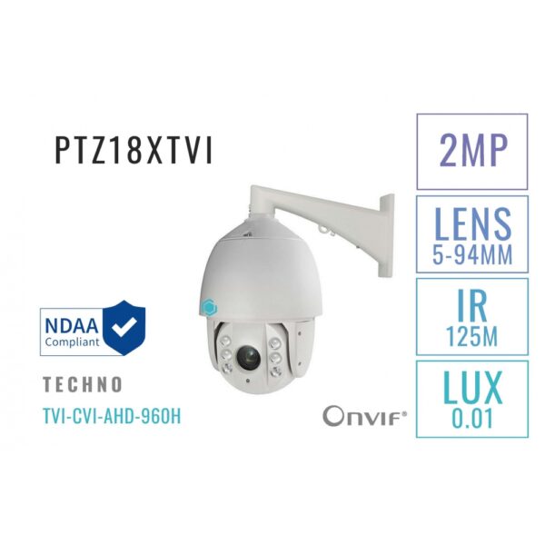 TVI Point Tilt Zoom 2MP Camera