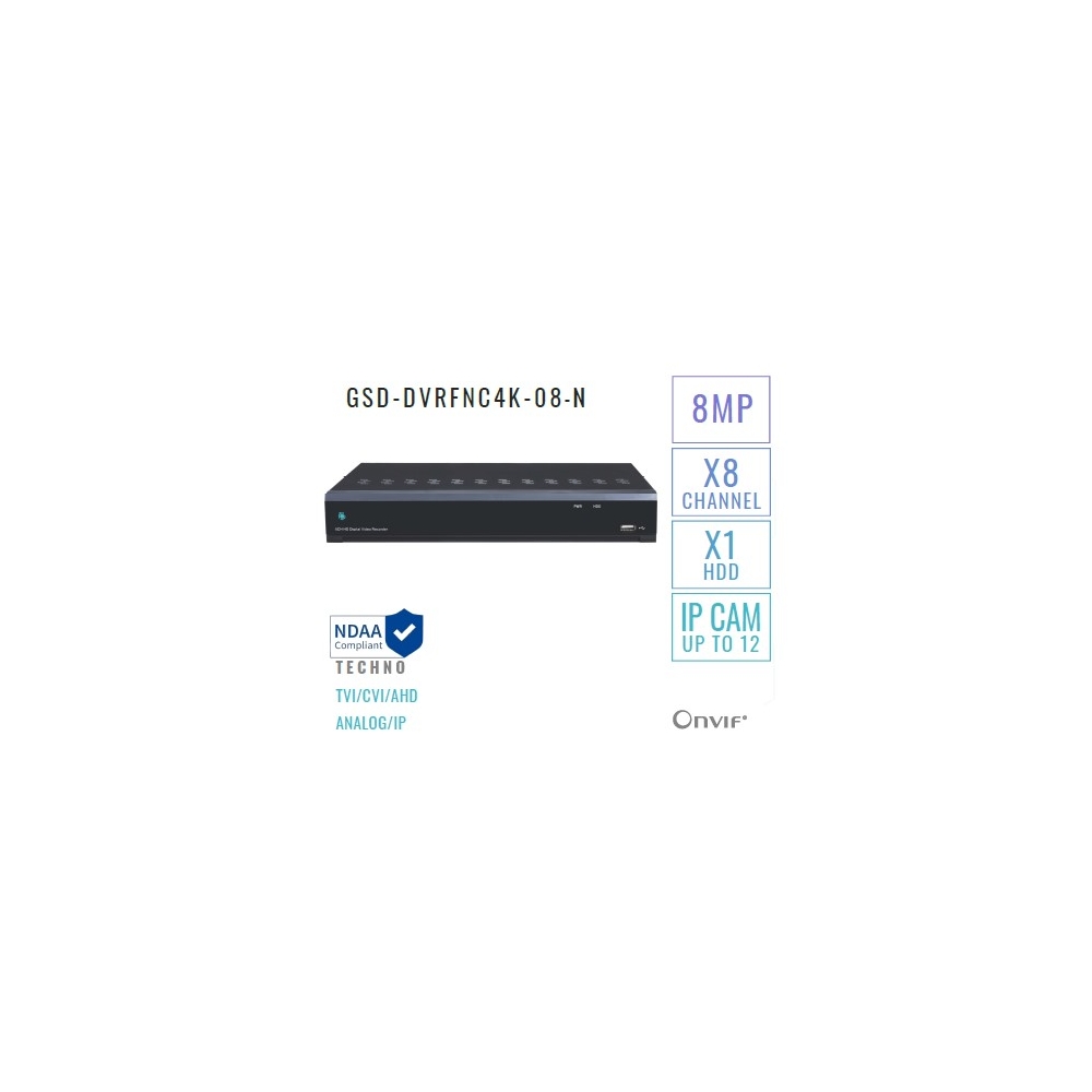 8 Channels DVR Recorder 8MP/4K + HDD - Image 5