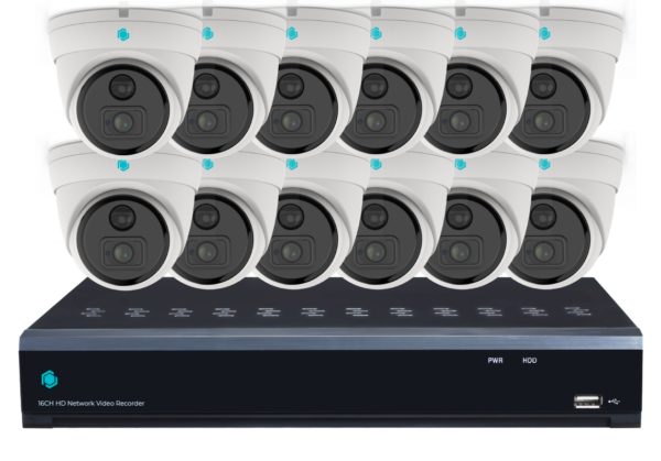 IP AI Kit - 16 Ports-8MP/4K + 12 cameras