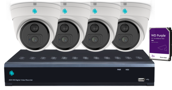 HD Analog AI Kit - 4 Channels-8MP/4K + 4 x 8MP cameras + HDD