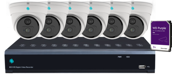HD Analog AI Kit - 8 Channels-8MP/4K + 6 x 8MP cameras + HDD
