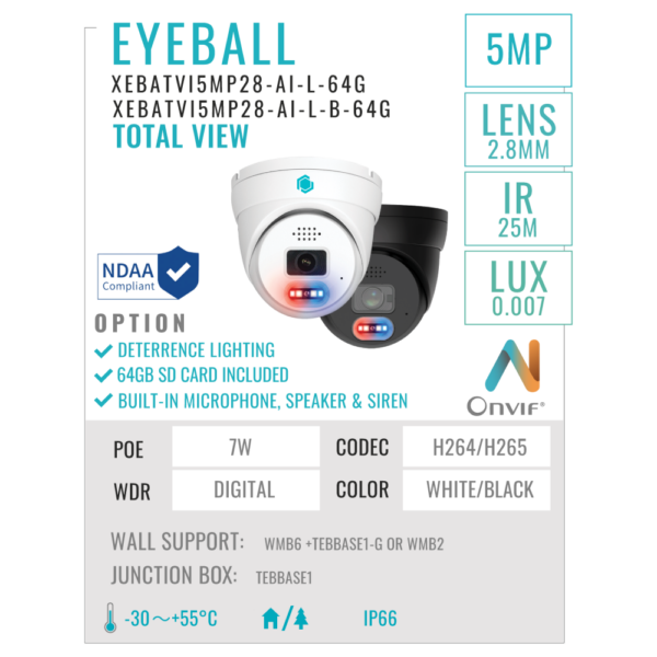 X Eyeball 5MP Camera with AI - 64G
