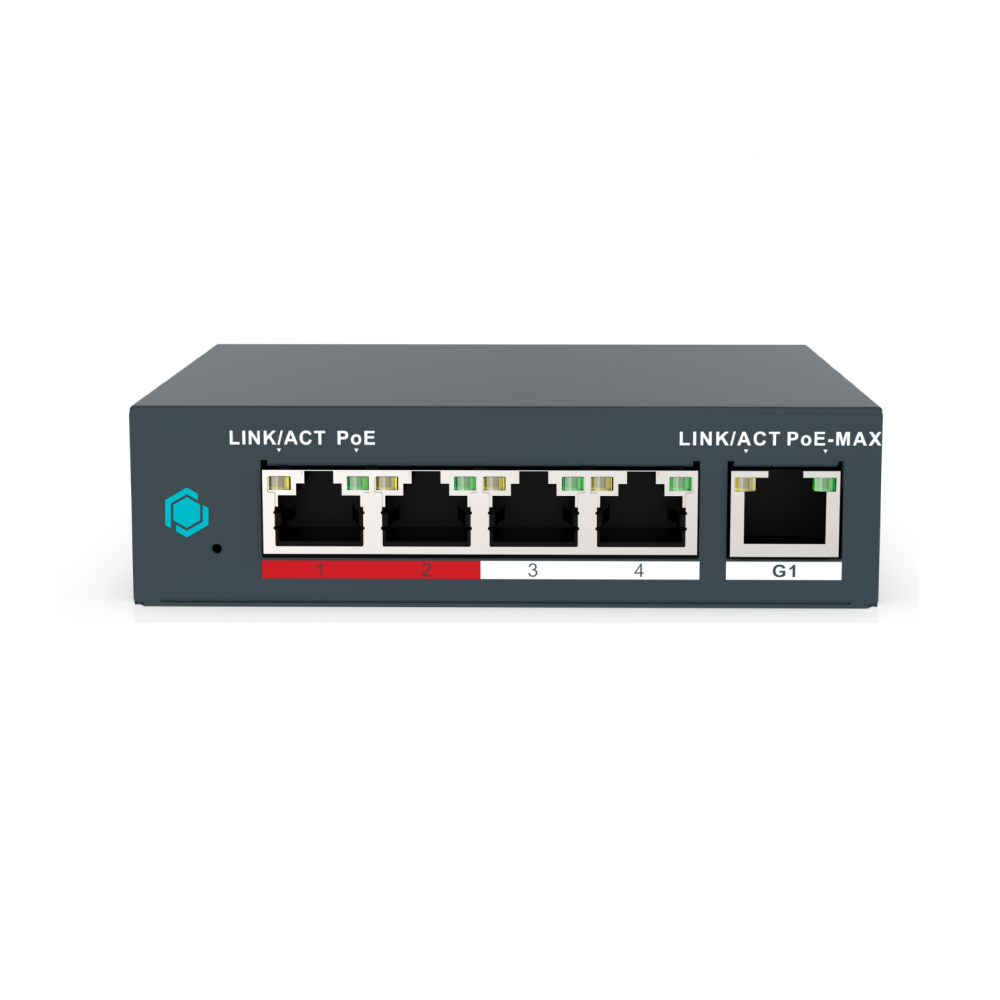 IP Edge KIT - 5 Ports Commutateur + 4 X Eyeball 8MP/4K Camera with AI – 64G - Image 2