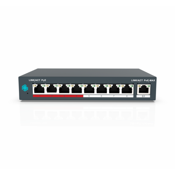 IP Edge KIT - 9 Ports Commutateur + 6 X Eyeball 8MP/4K Camera with AI – 64G - Image 2