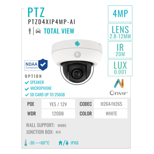 IP Point Till Zoom 4MP Camera with AI
